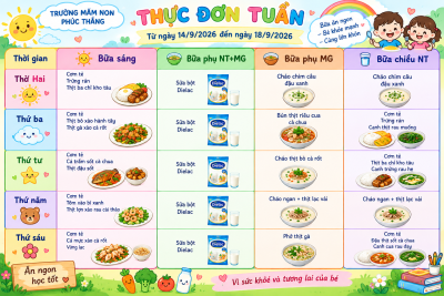 THỰC ĐƠN THÁNG 9 TUẦN 3