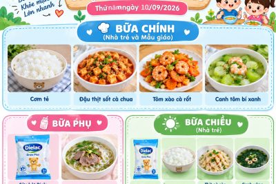 Thực đơn Thứ Năm ngay 10/09/2026