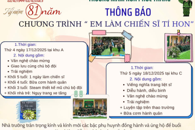 Thông báo chương trình chào mừng 22/12